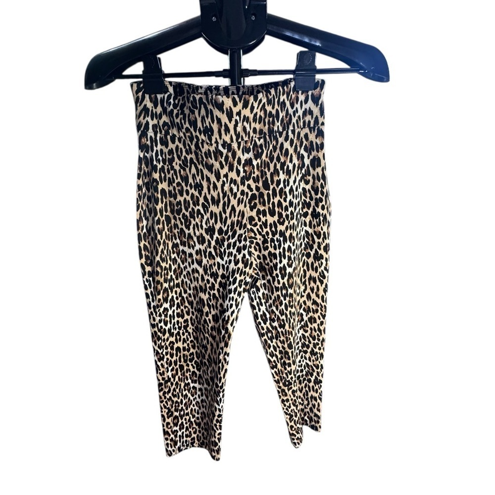 Attyre New York Cheetah Pattern Women's Pants 4p Flat Front